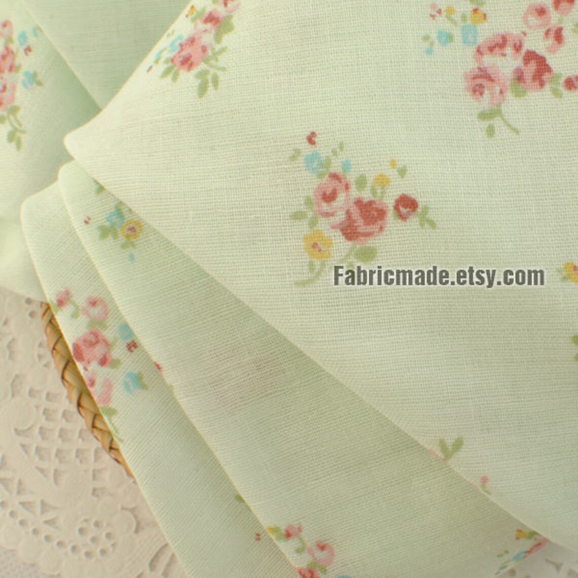 Double Layers Cotton Gauze Fabric Mint Green Gauze Cotton Etsy