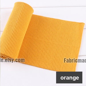 32 Colors Thick Ribbing 16cm x 100cm Ribbing and Binding Knit Fabric For Neckline, Cuffs, Hems image 2