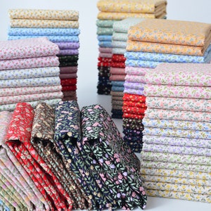 Collezione di 60 stili di mini tessuti di cotone floreali - 1/2 iarda