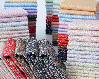 60 estilos Mini Colección de telas de algodón floral- 1/2 yarda