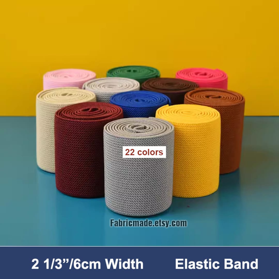 2 Yards 22colors Choose - 1.4 Inches/ 60mm Elastic Band, Twill Elastic ...