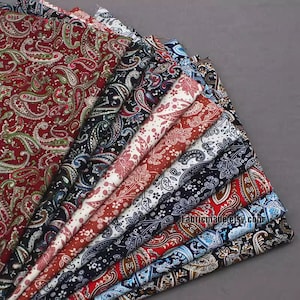 Vintage Styles Paisley Floral Cotton Collection - 1/2 Yard