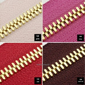 No. 3 5 8 Luxury Metal DIY Zipper Tape by the Yard Gold Tooth zipper Accessories One yard zdjęcie 7