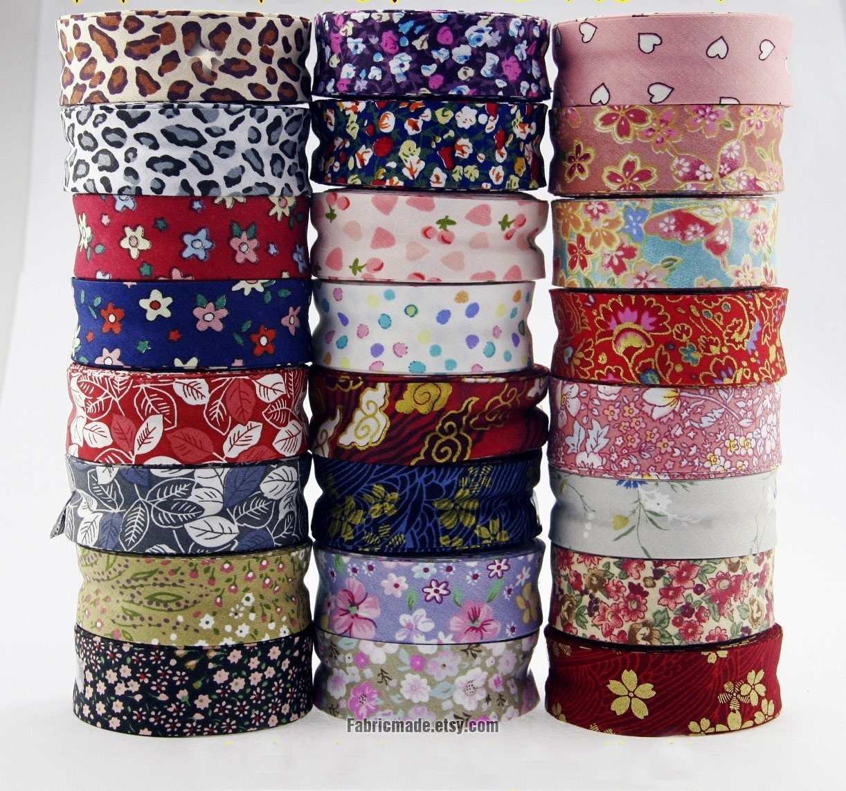  Wrights 100% Cotton Extra Wide 1/2 Inch Double Fold Bias Tape  for Quilting and Sewing, 72 Total Yards, Multicolor 24 Piece