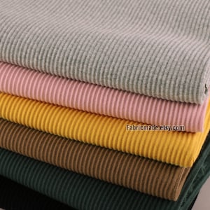 Stripes Knitting Cotton Fabric, Soft Cotton Knit Stretch Fabric Stripes Jersey Fabric- 1/2 yard
