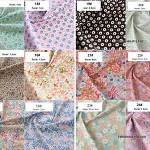 50 styles Little Floral Cotton Fabric Shabby Flower Cotton Fabric Collection 1/2 yard image 5