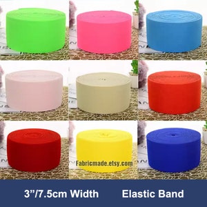 2 yards 27 colors choose 3 inches/ 75mm Elastic Band, Twill Elastic Webbing image 8