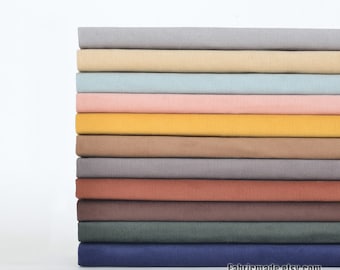 Solid Cotton Fabric, Gray Pink Brown Blue Yellow Pin Stripes Heavy Corduroy Cotton Fabric - 1/2 Yard