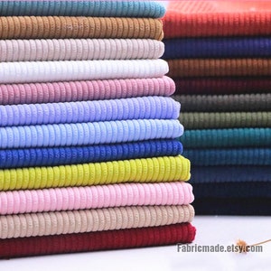27 Colors- Corduroy Fabric, Solid polyester Corduroy Fabric For Upholstery Coat Pants- 1/2 yard