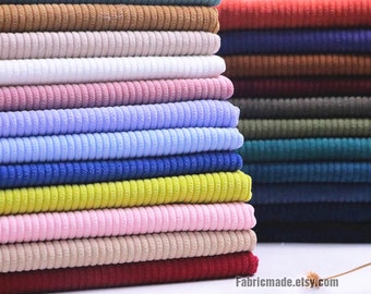 27 Colors- Corduroy Fabric, Solid polyester Corduroy Fabric For Upholstery Coat Pants- 1/2 yard