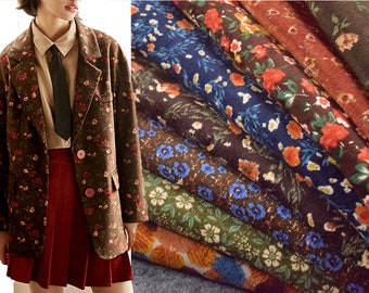 36 styles Vintage Floral Corduroy Fabric Collection For Spring Autumn Winter - 1/2 yard
