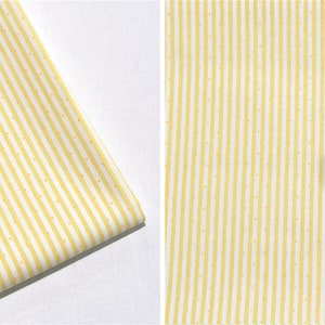 Stripes Dots Coordinating Cotton Fabric For Kids Quilting Clothing 1/2 yard 3# yellow