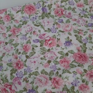 Light Pink Cotton Fabric, Flower Stripe Plain Pink Cotton, Quilting Fabric 1/2 yard image 8