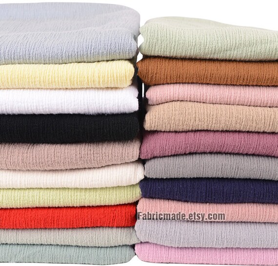 Wrinkled Linen Cotton Blend Fabric Soft For Dress Ladies Etsy