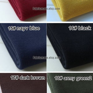 Thick Heavy Ribbing 3.9 Length 10 x 120cm Ribbing and Binding Knit Fabric For Winter Neckline, Cuffs, Hems image 4
