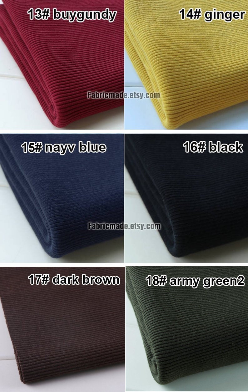 Thick Heavy Ribbing 3.9 Length 10 x 120cm Ribbing and Binding Knit Fabric For Winter Neckline, Cuffs, Hems image 4