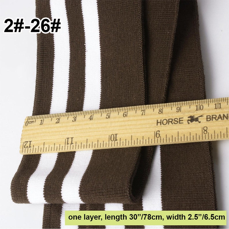 A pair Hems Cuffs 1X1 1.4 2.5 3.5cm 6.5cm Stripes Cotton Ribbing Ribbing and Binding Knit Fabric For Neckline