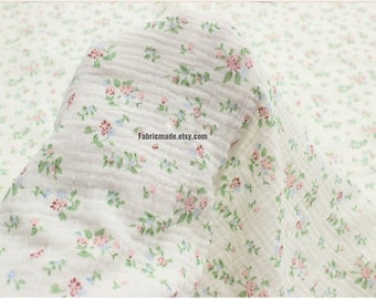 Little Floral Double Gauze Cotton Crinkle Gauze Fabric For Kids Quilting Clothing - 1/2 yard