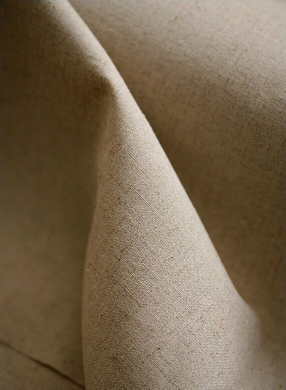 Basic Natural Fabric Linen Cotton Fabric Solid Natural Linen Etsy