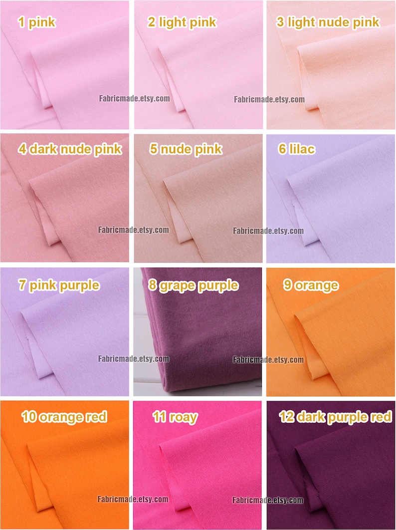 80 Colors Light Ribbing 7.8 Length 20 x 150cm Ribbing and Binding Knit Fabric For Neckline, Cuffs, Hems image 2