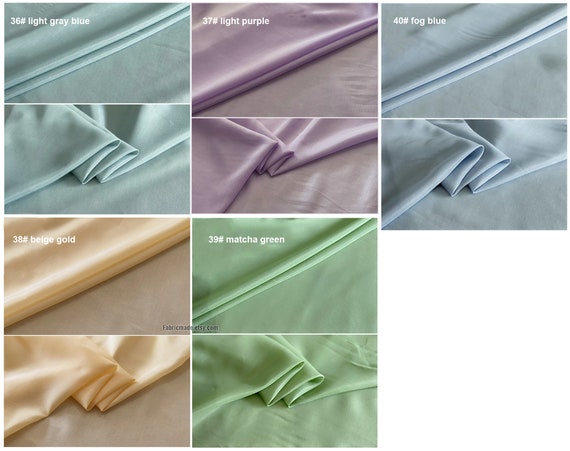 40 Colors Solid Silk Cotton Blend Fabric Lining Fabric 19.6/50cm 