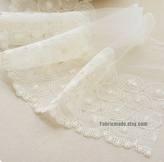 Ivory lace trim cheap by the yard