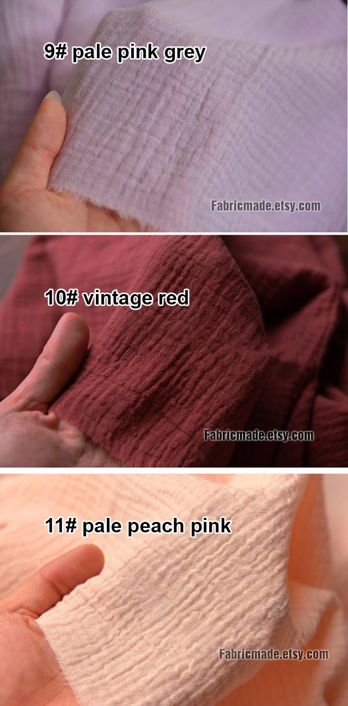 Soft Gauze Cotton Fabric Wrinkle Double Layers Gauze for Baby Etsy