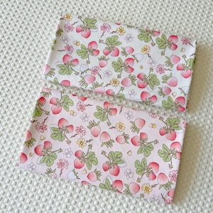Red Strawberry Fabric Cotton Shabby Chic Cotton For Summer Fashion - 1/2 yard
