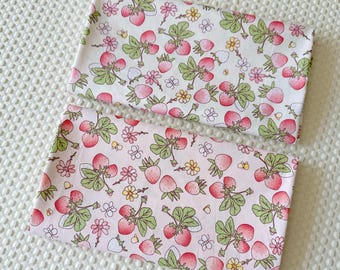 Red Strawberry Fabric Cotton Shabby Chic Cotton For Summer Fashion - 1/2 yard