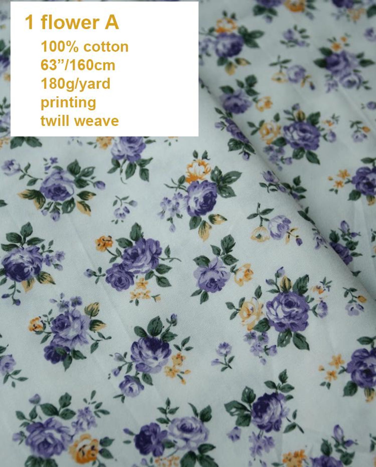Lilac Purple Floral Stripes Cotton Fabric - 1/2 Yard - Etsy