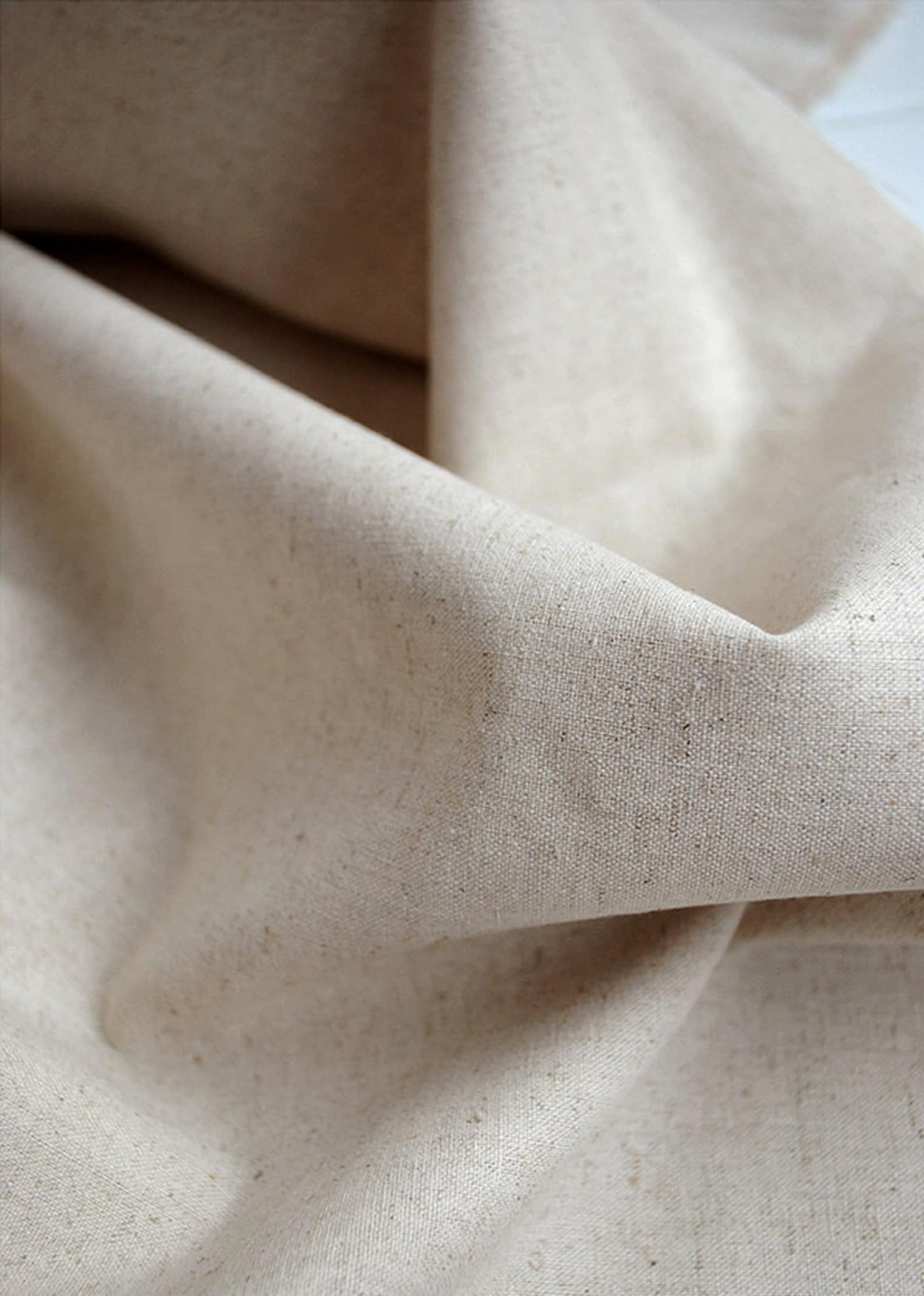Cream Beige Linen Cotton Fabric/ Natural Fabric/ Bag Fabric/ Etsy