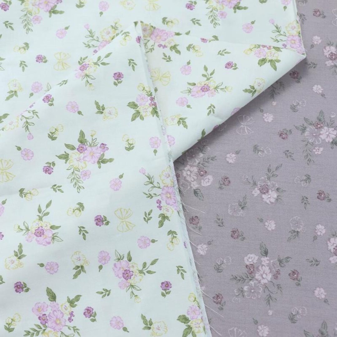92“/235cm Little Purple Lilac Floral Fabric Flower Quilting Cotton - 1/ ...
