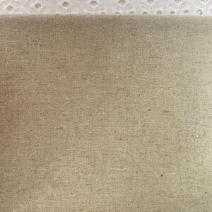 Cream Beige Linen Cotton Fabric – Natural Upholstery, Bag Fabric (1/2 yard) image 8