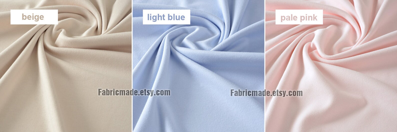 Solid Pastel Jersey Knitting Fabric Light Blue Pink Beige Etsy
