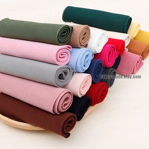 Heavy Cotton Ribbing and Binding Knit Fabric For Neckline, Cuffs, Hems- 16X85cm