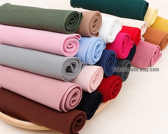 Heavy Cotton Ribbing and Binding Knit Fabric For Neckline, Cuffs, Hems- 16X85cm