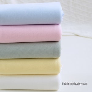 Sale- Pastel Cotton Fabric Baby Ribbing Fabric Rib Knit Fabric Ribbing Fabric Sleeves Collar Stretch Rib Fabric- 63" x 7.5"