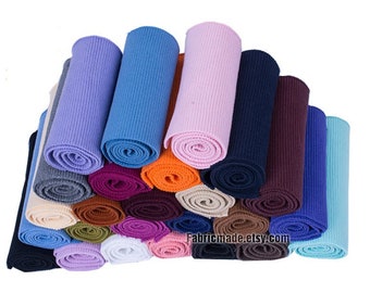 27 Colors Thick Ribbing- 16cm x 85cm Ribbing and Binding Knit Fabric For Neckline, Cuffs, Hems