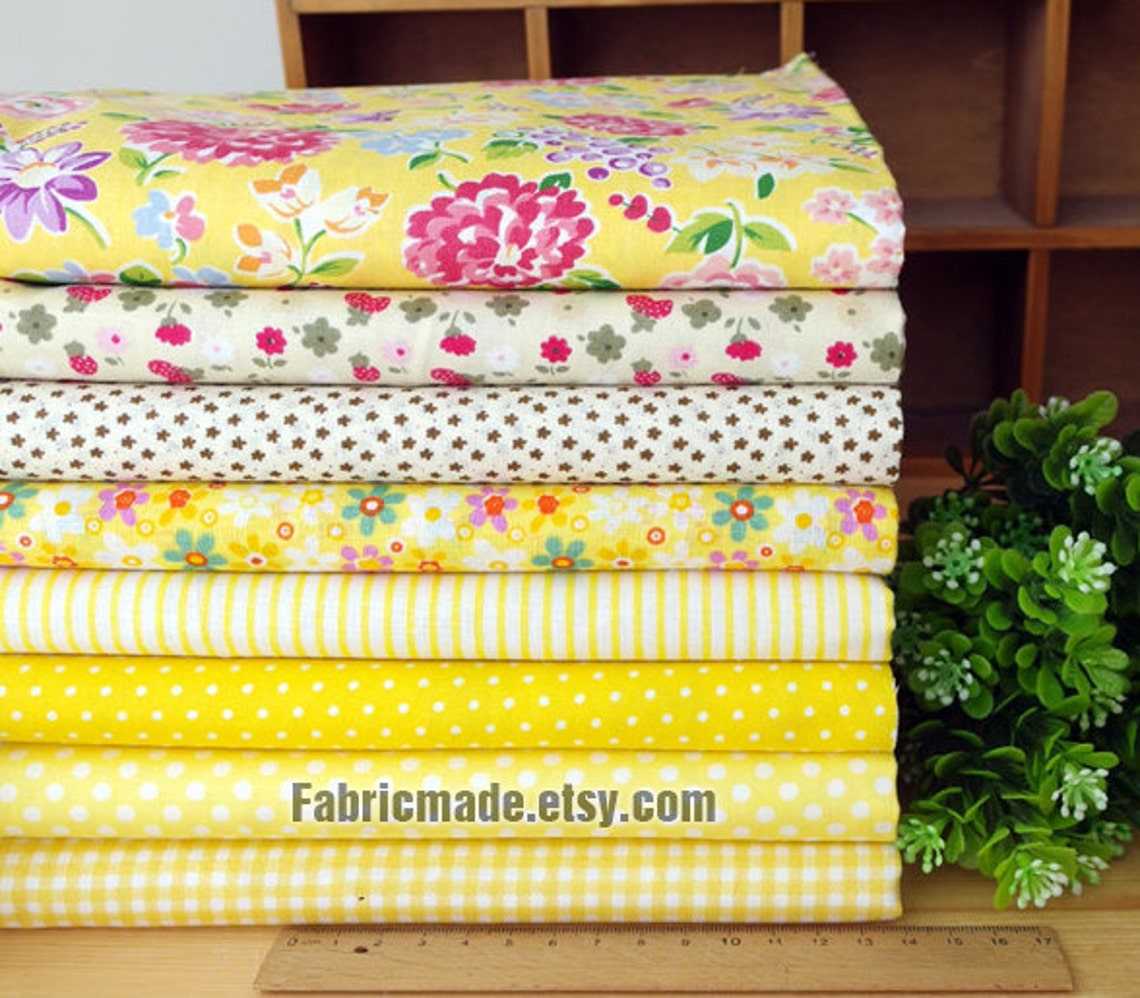 Yellow Bundle Fabric/ Yello Fabric/ Yellow Cotton Fabric Etsy