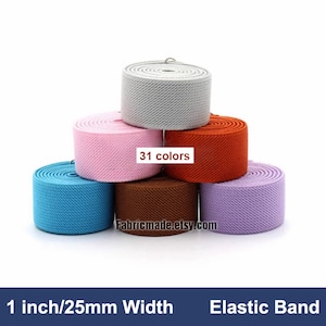 4 yards 31 colors choose - 1 inch/ 25mm Basic Elastic Band, Elastic Webbing, Twill Weave