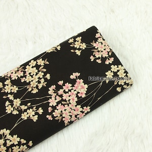 Vintage Tiny Floral Baumwollstoff Rosa Gelbe Blume Baumwolle - 1/2 yard