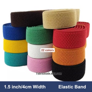 3 yards 22 colors choose - 1.5 inch/ 40mm Elastic Band, Corn Elastic Webbing, Clothing accessories