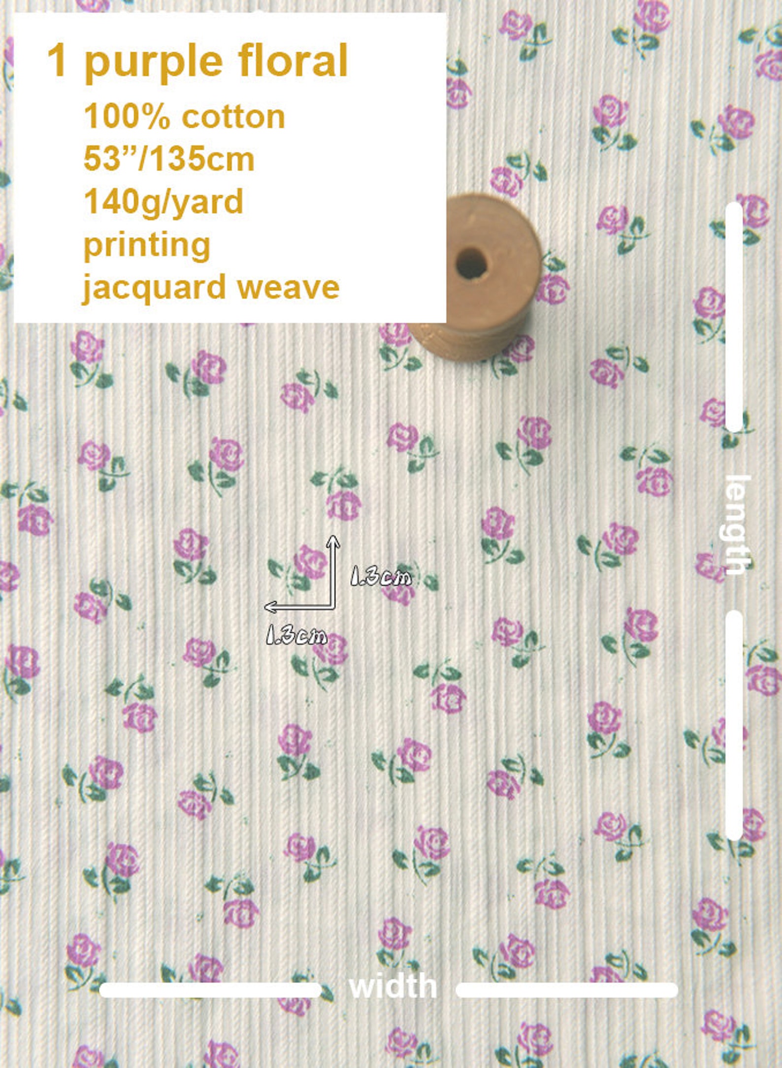 Neat Purple Pink Floral Jacquard Stripes Cotton Fabric - 1/2 Yard - Etsy