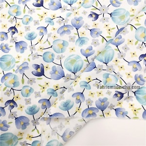 Watercolor Floral Cotton Fabric For Quilting Dress - 1/2 yard