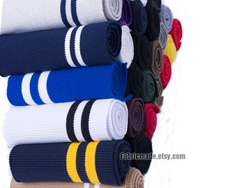 30 colors Stripes Ribbing- 15cm x 80cm Ribbing and Binding Knit Fabric For Neckline, Cuffs, Hems