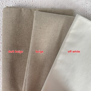 Cream Beige Linen Cotton Fabric – Natural Upholstery, Bag Fabric (1/2 yard) image 6
