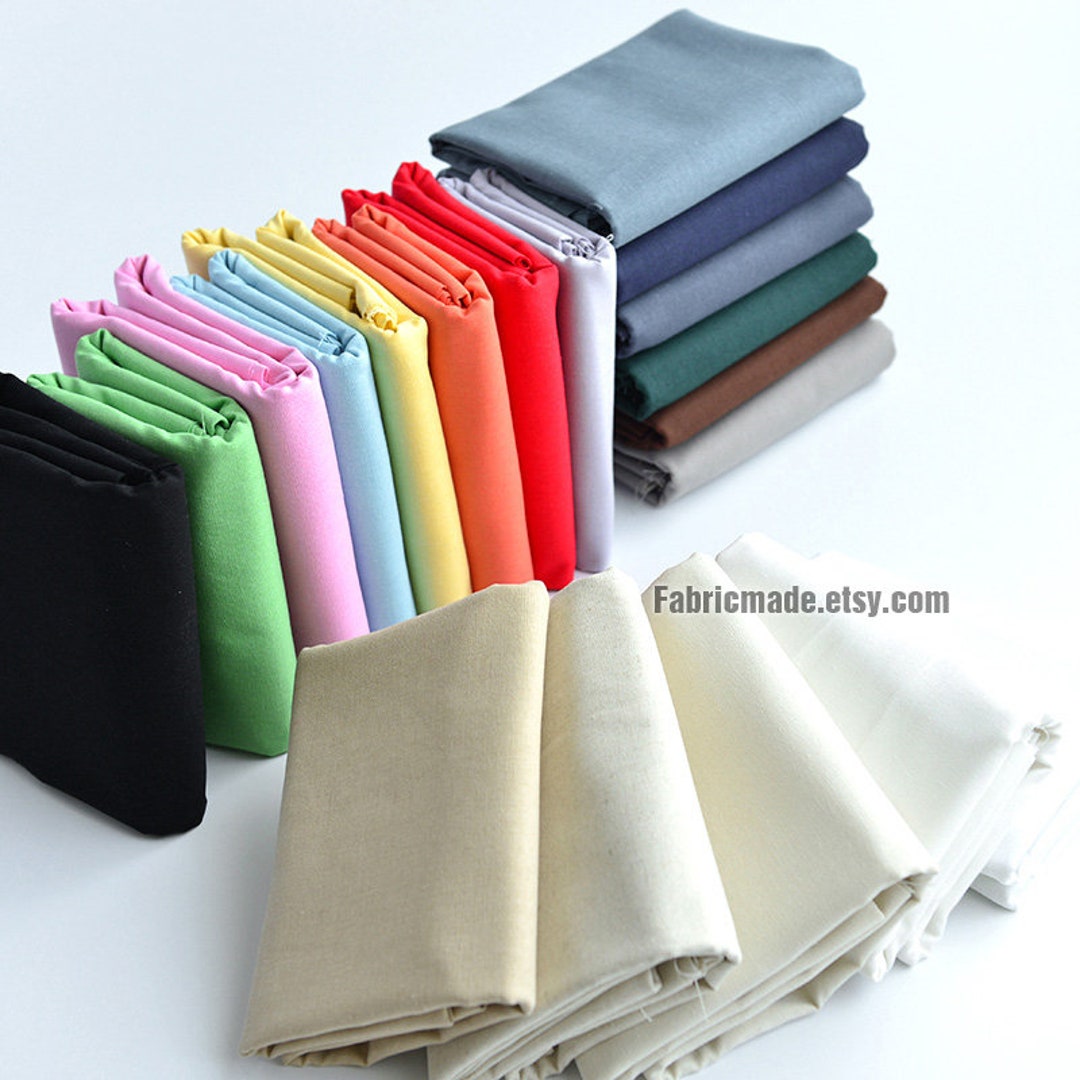 Solid Linen Solid Linen Cotton Fabric, Quilting Sewing Material - 1/2 Yard - Etsy