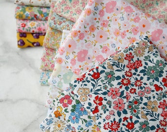 22 styles Floral Cotton Fabric Shabby Chic Flower Cotton Fabric Collection- 1/2 yard