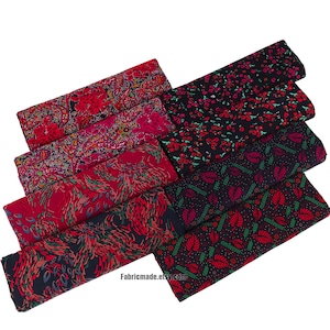 Corduroy Cotton Fabric Floral Vintage Flower Cotton - 1/2 yard