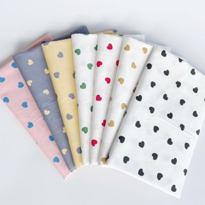 Love heart Cotton Fabric For Kids Dress Quilting - 1/2 yard